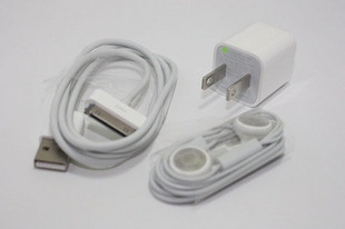 12V белого портативных электроники USB автомобиль зарядное устройство 6 адаптеры набор кабелей для iPhone 4