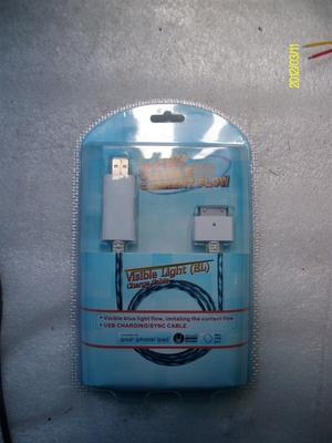 Хорошее качество видимый свет Mini USB кабель данных с белым цветом